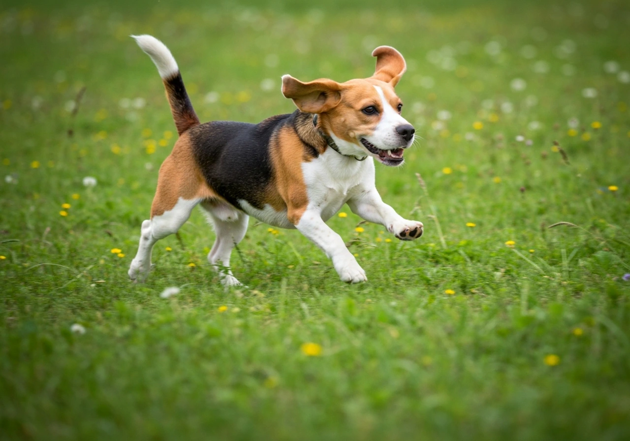 Beagle in natural environment