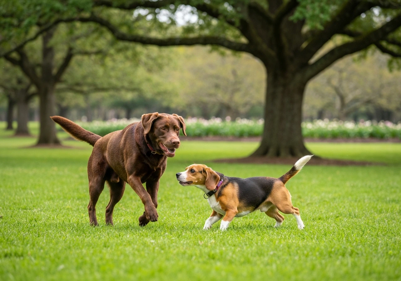 Labrador Retriever in a family setting