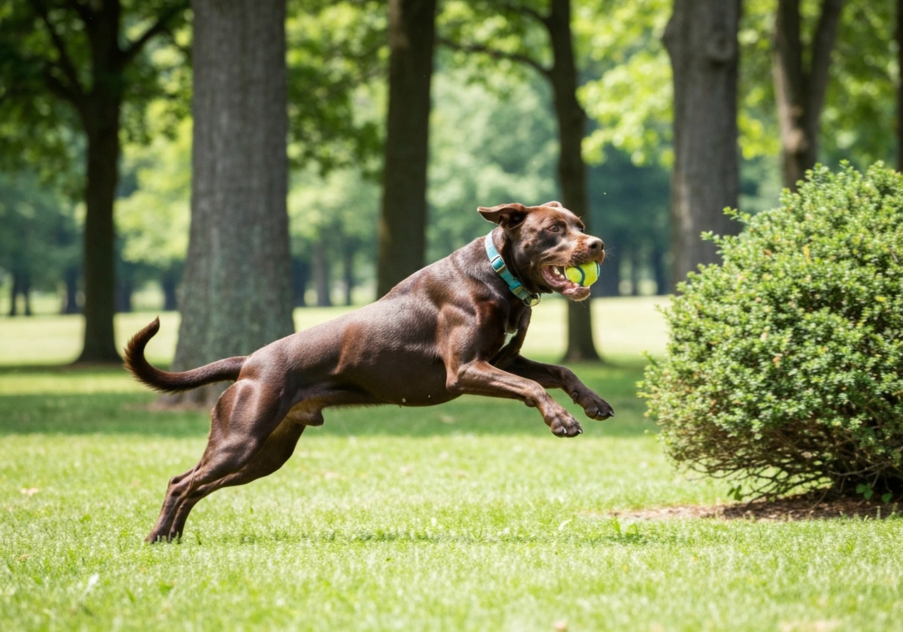 Senior dog with soulful eyes looking up at its owner